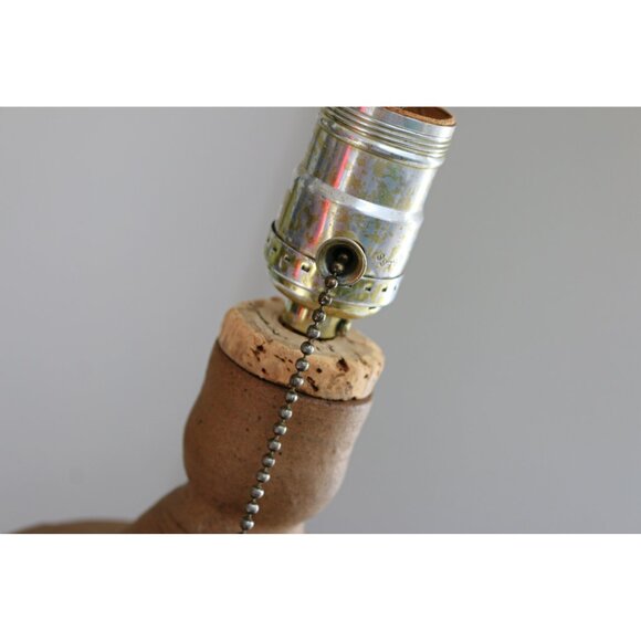 1960's Vintage MCM Drip Glaze Stoneware Lamp // Mid Century Modern 60's Pottery - Picture 9 of 10